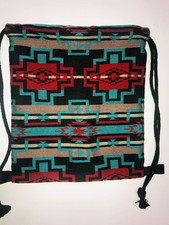 Mochila Southwest Saco Trasero con Cordón El Paso Saddle Blanket Company ¡Nueva!
