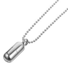 Pill Perfume Bottle Pendant Miss Medicine Storage Necklace Holder