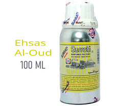 Aceite de perfume concentrado Ehsas Al Oud Surrati, envasado de 100 ml, aceite Attar.