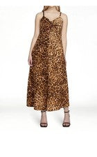 Nuevo con etiquetas Vestido Midi Sofia Jeans Mujer Damas Correa Espagetti Estampado Leopardo Pequeño