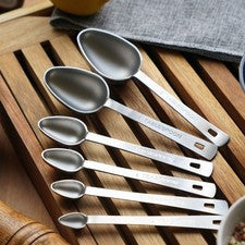 Juego de 6 cucharas medidoras cucharas ovaladas para hornear café en polvo