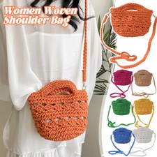 Bolso de Mujer Tejido Bandolera de Hombro Bolsos de Mano Trenzados Algodón Crochet Cuerda Bolsos