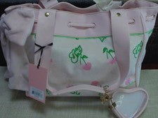 Bolso de Mano Juicy Couture Retro Cherry Daydreamer Crema NUEVO CON ETIQUETAS ~ ACCESORIOS PARA MUJER
