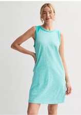 Vestido sin mangas Sonoma Petite XXL para mujer verde azulado blanco a rayas verano