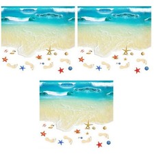 Calcomanías de pared de océano de 3 piezas para niños pegatina de hogar decoración de habitaciones de playa