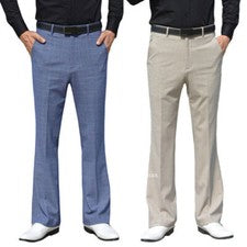 Pantalones de vestir estilo acampanado campana a cuadros para hombre Pantalones de corte bota elásticos Inteligentes Mod
