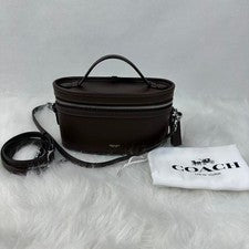 Bolso Bandolera Coach Trail CBG93 Arce Plateado Marrón Cuero Curtido