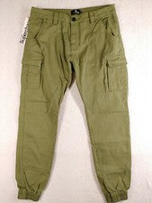 Pantalones cargo SuperChao Subciety para hombre talla 31 6 bolsillos puños elásticos tobillos