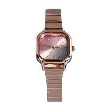 Reloj pulsera pulsera de acero inoxidable para mujer esfera colorida elegante conjunto de lujo para dama