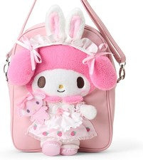 [US Tax Paid] Sanrio My Melody Applique Bolso de Hombro Rosa Cremallera...