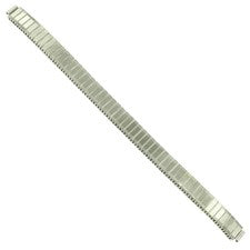 Correa de reloj elástica Twist-O-Flex de 6 mm de acero inoxidable Hirsch en tono plateado para dama