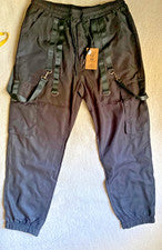 Pantalones cargo Urban Techwear negros con cinturón talla XL (L) ropa de calle japonesa nuevos con etiquetas
