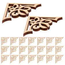 100 piezas apliques de marco de madera tallados decoración de esquina para muebles de hogar