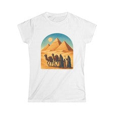 Camiseta Gráfica Pirámides y Camellos, Camiseta Mujer, Estilo Boho, Viaje [...]