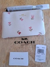 CARTERA COACH ESTAMPADO FLORAL ESQUINA CREMALLERA MUJER DISEÑADOR COLOR M CON ETIQUETA