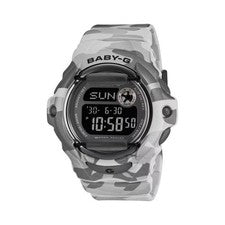 Reloj digital para mujer CASIO BABY-G BG-169CMB-8JF color camuflaje gris Japón