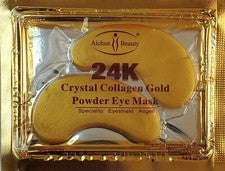 Mascarilla hidratante para ojos oro 24K gel para el cuidado de la piel cristal colágeno mascarillas hidratantes