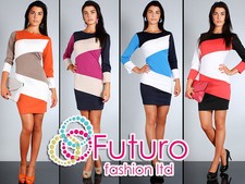 Para mujer Moda y Elegancia Cambio Vestido Estilo Lápiz Multicolor Talla 8-14 FA44