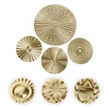Arte de pared de cocina para decoración de casa 4 piezas decoración de muebles de metal dorado