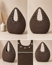 Nuevo Bolso de Mano Para Mujer Mango Marrón Precioso Estilo Hobo Marrón Chocolate