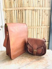Bolso bandolera de hombro de cuero hecho a mano para mujer Bolso vertical gra...