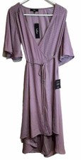Vestido para mujer Lulus elegante nuevo con etiquetas estilo envolvente talla pequeña