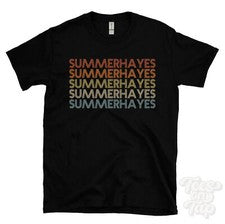 CAMISETA SUMMERHAYES ESTILO RETRO REPETIDO para hombre y mujer novedad genial nombre regalo