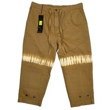 Pantalones Danilo Paura Tino Over Marrón Camel XXL Tie Dye Recortados Informales Nuevos