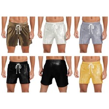 Pantalones para Hombres Moda Playa Pantalones Cortos Música Festival Traje de Baño Ropa Interior Diaria Informal