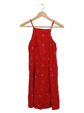 Vestido de verano para mujer Hollister vestido de tirantes flores rojo talla S viscosa