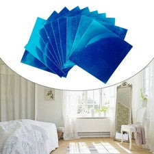 Pegatinas de pared decorativas con espejo cuadrado hágalo usted mismo mejoras para el hogar (10 piezas 10 cm)