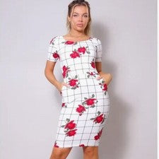 Vestido Floral Cefián Moda Para Mujer Florabello Bolsillo Lateral