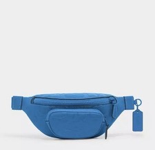 Bolso Cinturón Coach Sprint 24 Cuero Azul Jay CH073 NUEVO CON ETIQUETAS