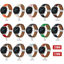Correa de cuero pulsera para reloj Samsung Galaxy 7 6 5 4 3 activo 2 FE 40/44 mm