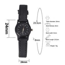 Reloj de cuarzo unisex acero inoxidable frontal correa de cuero sintético multicolor
