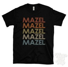 CAMISETA MAZEL ESTILO RETRO REPETIDO Hombre y Mujer Novedad Genial Nombre Regalo