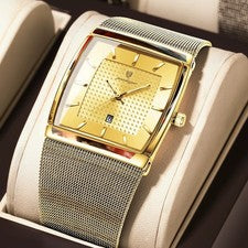 POEDAGAR Reloj Hombre Cuarzo Moda Lujo Malla Acero Impermeable Luminoso NUEVO