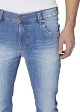 Pantalones de mezclilla COLORADO para hombre ajustados elásticos ajustados azules talla 30