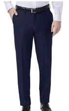 Pantalón de vestir Haggar para hombre premium cómodo calce ajustado frente plano 38x30 - Nuevo con etiquetas