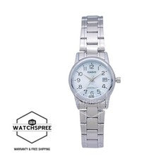 Reloj Casio Damas Estándar Analógico Correa Acero S. LTPV002D-2B LTP-V002D-2B