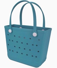 Bolso de Mano Futaiphy Beach EVA de Goma (Estilo Bogg/Croc), Verde Lago/Verde azulado 12x12x6 M