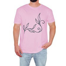 Elegante Camiseta Floral Para Hombre Estilo Minimalista Vintage Regalo Amante de la Naturaleza