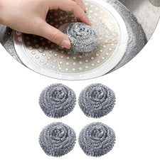 Juego de 4 fregadores confiables de acero inoxidable para utensilios de cocina y utensilios