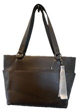 Bolso de mano grande para mujer The Sak de cuero pizarra. Nuevo con etiquetas. Ashby Style 108746