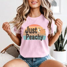 Camiseta para mujer Just Peachy Fruit estilo vintage