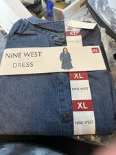 Vestido para mujer Nine West de algodón suave cómodo con bolsillos laterales XL