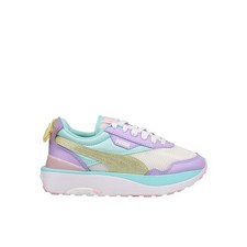 Zapatillas casuales PUMA Cruise Rider Bon Bon con cordones para niñas jóvenes azules, moradas, blancas