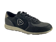 ECCO UK 6.5 a 7 EU 40 Negro Plata Gamuza Diseño Danés Zapatillas Zapatos