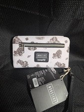 Cartera Loungefly Tech • Monstruos de terror universales • Muñequera blanca y negra • Nueva con etiquetas