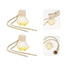 Botella de perfume colgante de vidrio duradero 5 piezas difusor de aceite esencial para automóvil amarillo